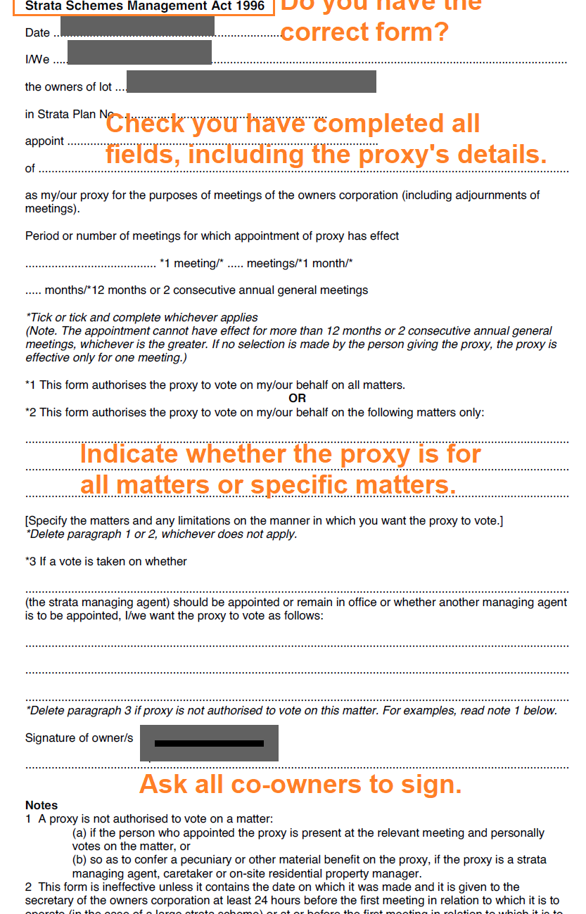 5 Practical Tips For Completing A Proxy Form Omega Legal 8502